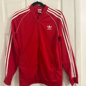 Adidas Red and White Track Jacket
